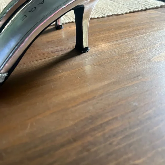 Rampage Glittery Silver Heels - Picture 2 of 3